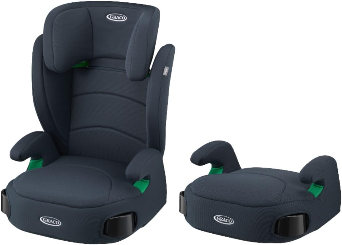 ジュニアシート ブースターシート 背もたれ取り外し可 カップホルダー付 アビスネイビー 3歳半~12歳用 R129適合