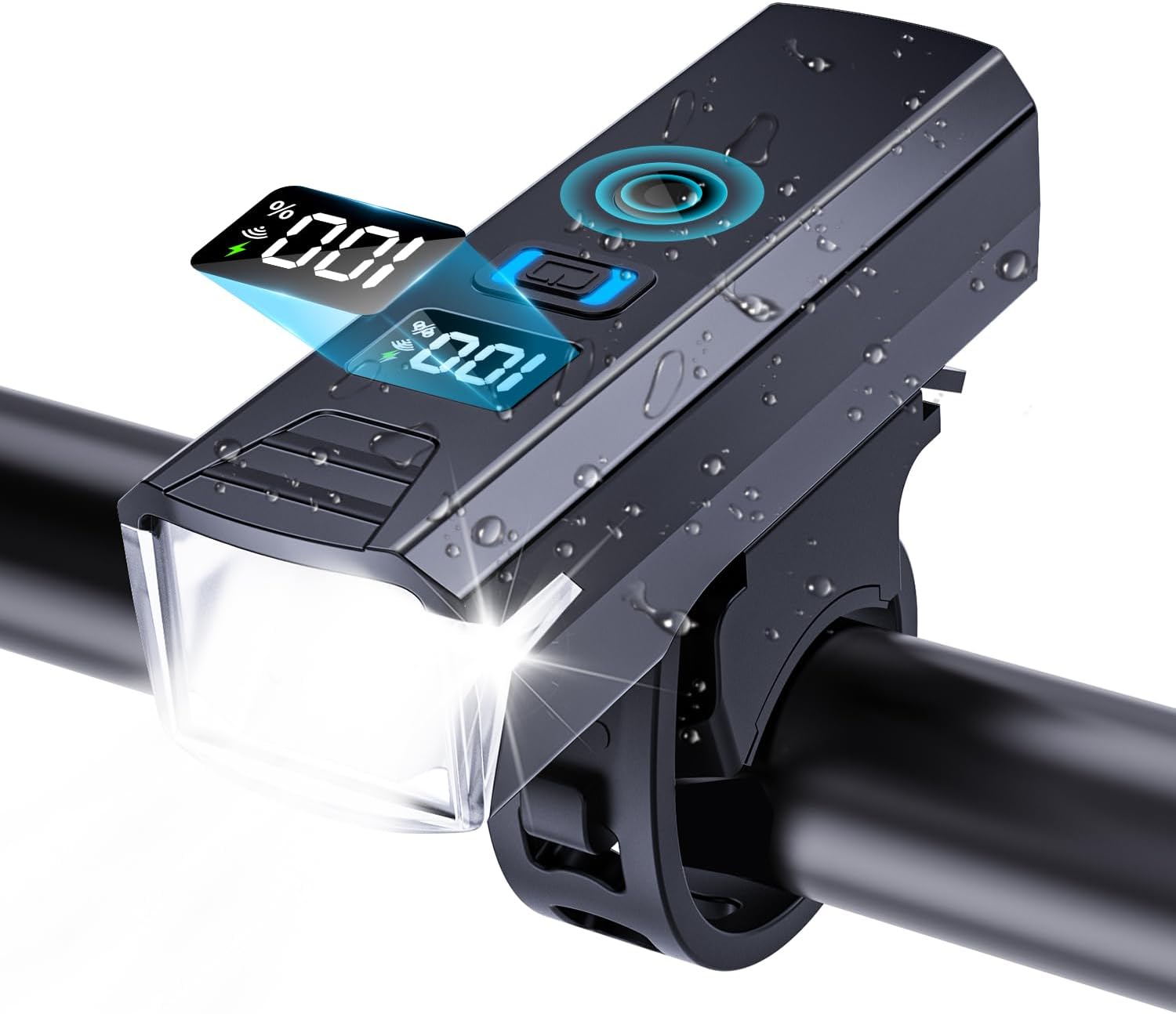 【2000ルーメン USB充電式自転車ヘッドライト IPX7防水・光センサー】