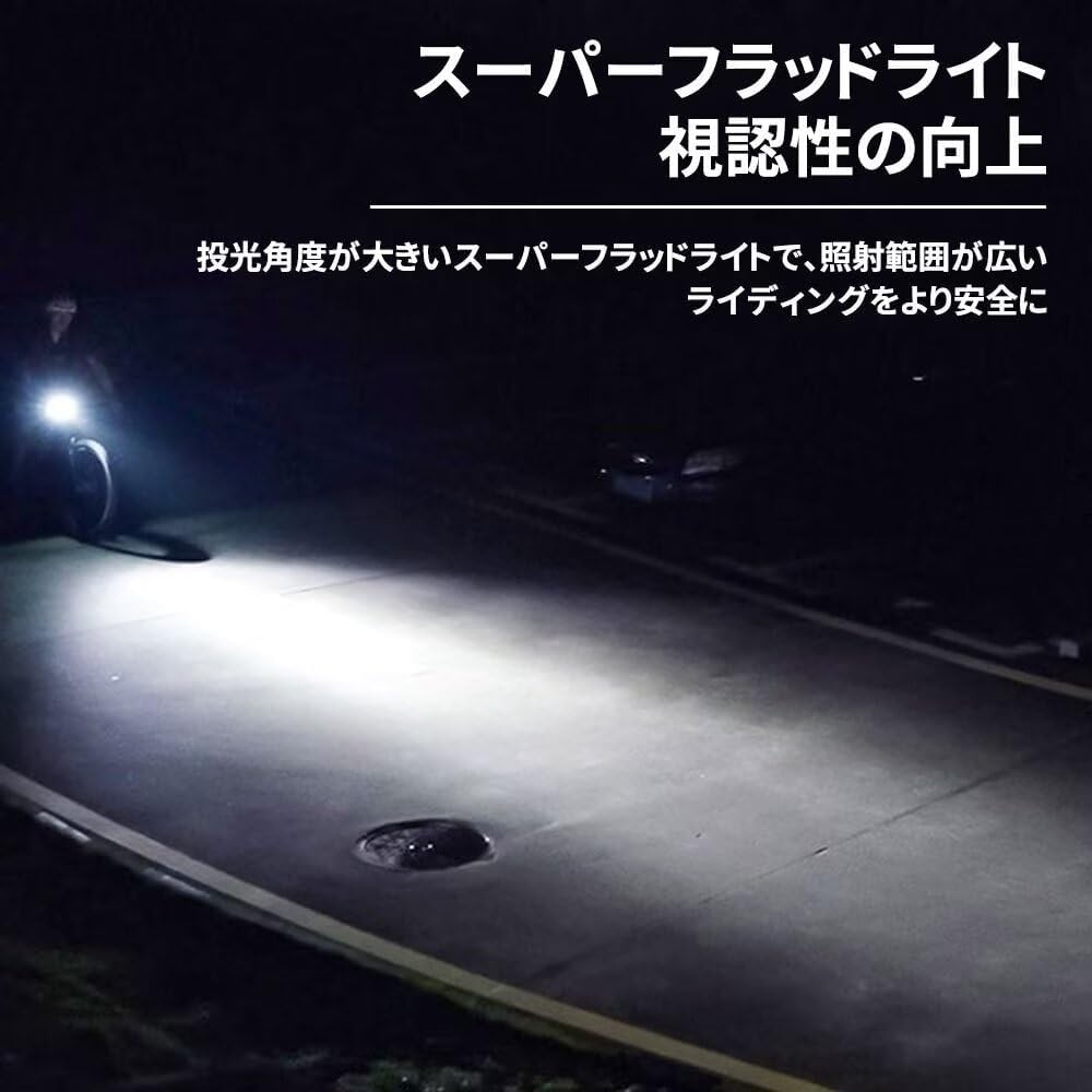 USB充電式2000mAh自転車LEDヘッドライト 1000ルーメン・調光4モード・IPX5防水