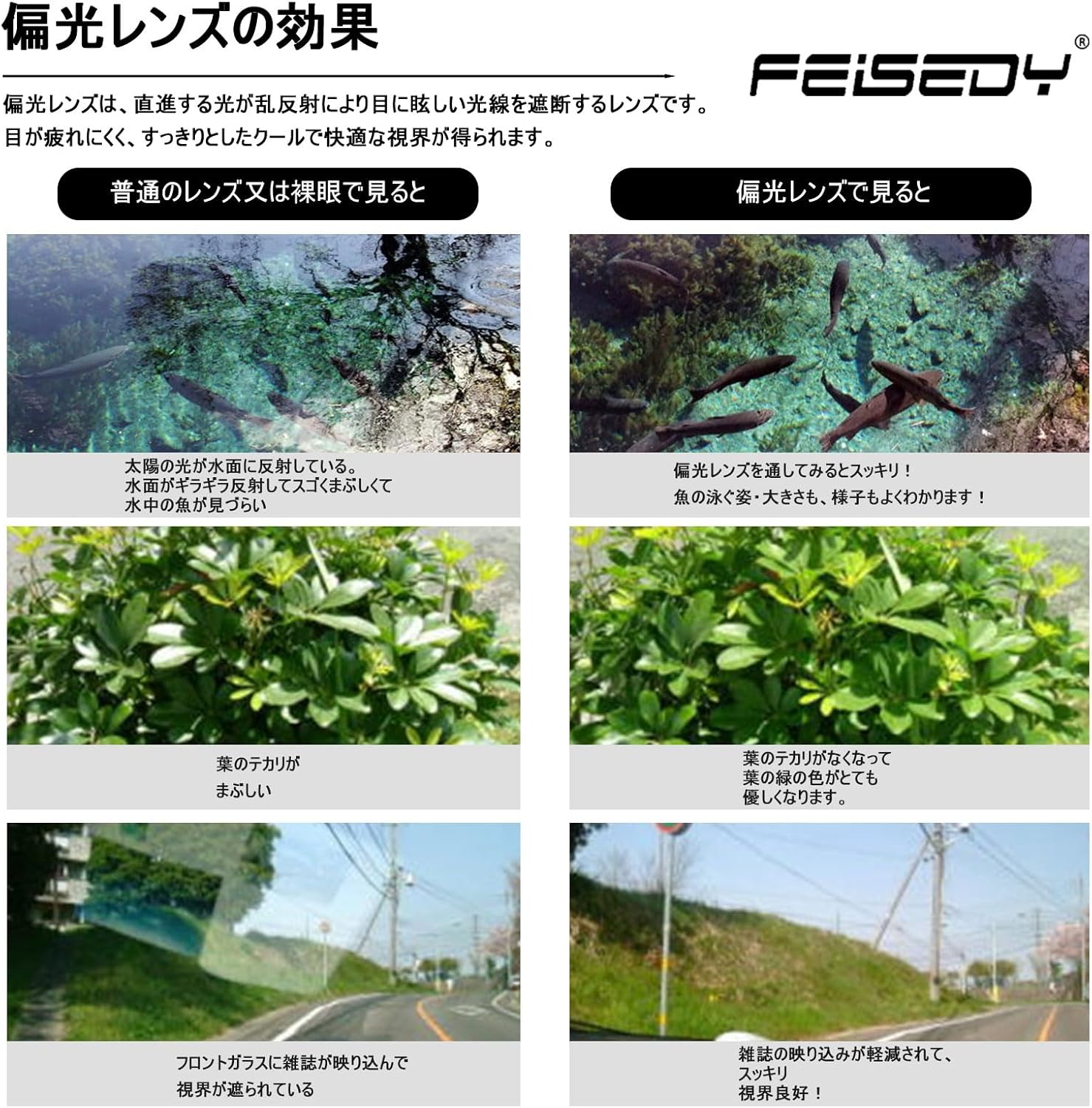 運転用 メンズ偏光サングラス UV400保護調光レンズ 超軽量ユニセックス