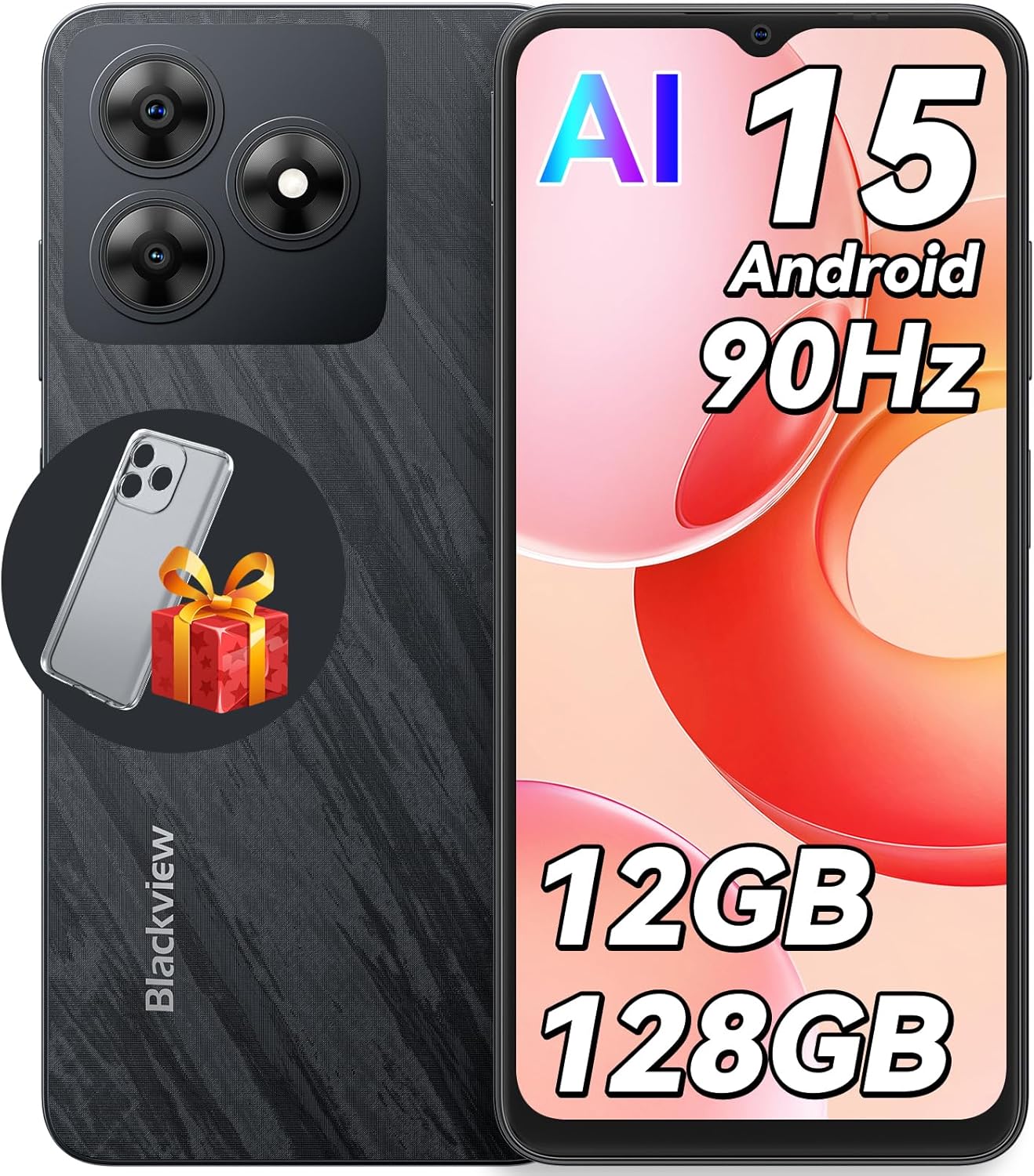 SIMフリースマホ Blackview Wave8 12GB+128GB 6.56インチ 90Hz 13MPカメラ 5000mAhバッテリー