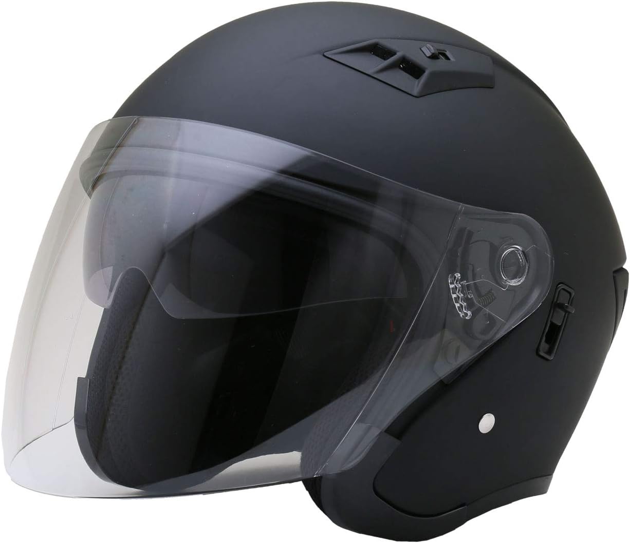 Wシールド付きネオライダース ジェットヘルメット マットブラック FZ-5 SG/PSC対応 眼鏡スリット付き