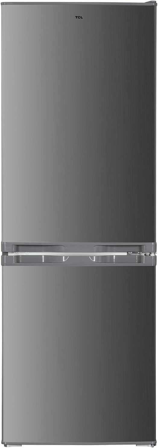 新生活向け TCL 173L 2ドアスリム冷蔵庫 グレー 強化ガラス棚・省エネ静音タイプ