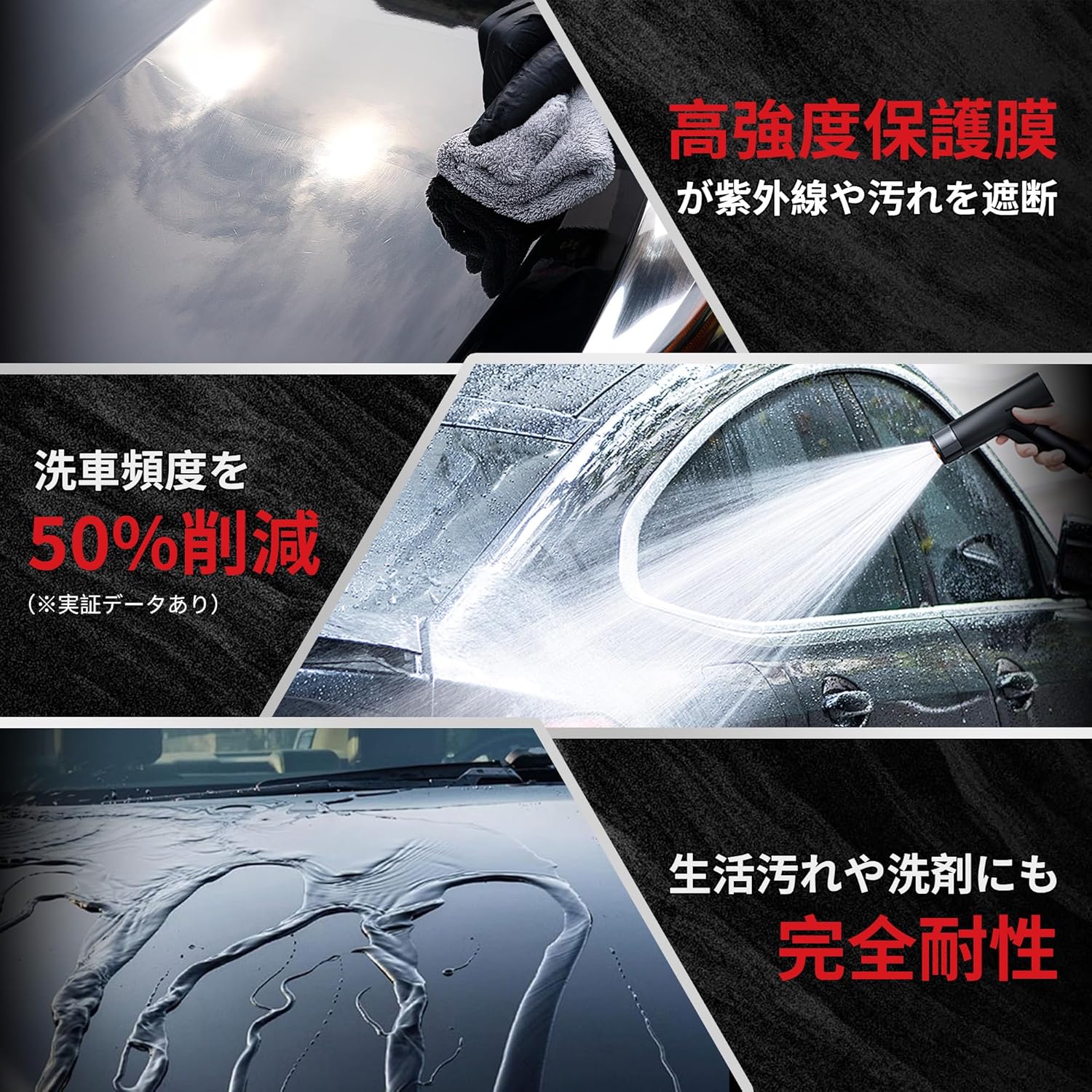 グラフェン&SiO₂セラミックコーティング剤 500ml - プロ級光沢&撥水, 6ヶ月持続, 初心者向け