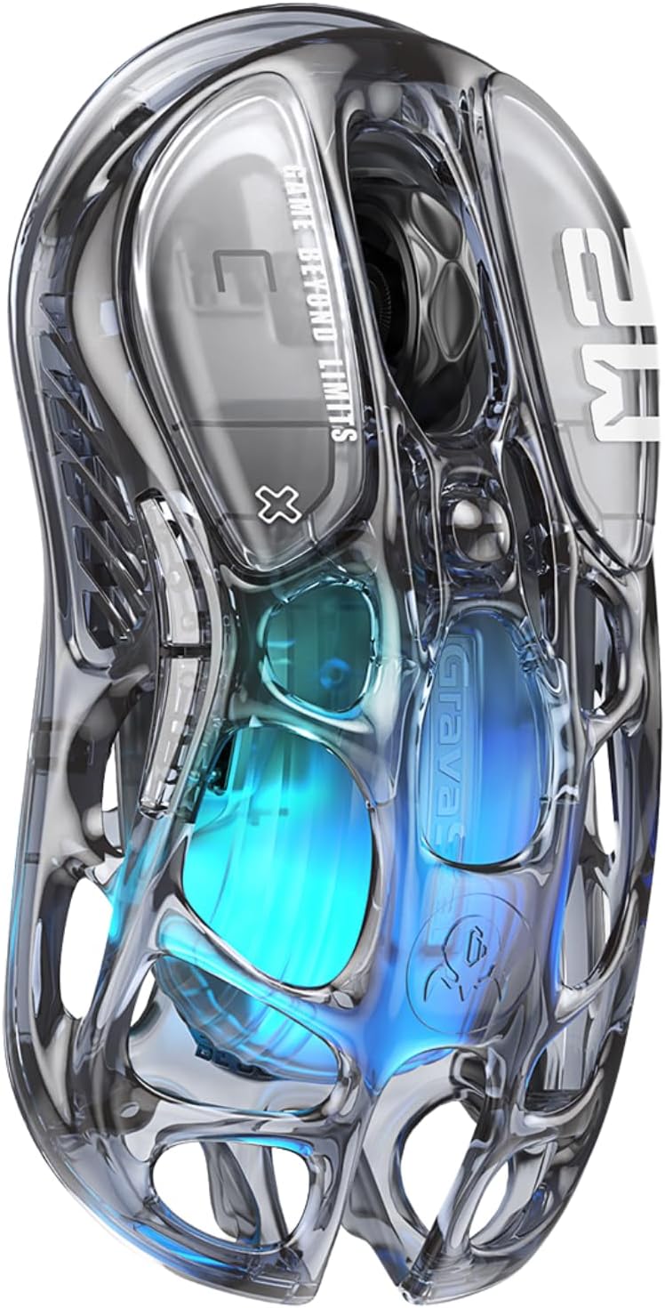 GravaStar Mercury M2 ゲーミングマウス 無線/有線 26000DPI RGB 充電式 プロゲーマー向け 79g ブラック