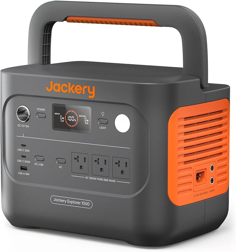 ポータブル電源 1000Wh 軽量コンパクト 防災・アウトドア用 AC100V対応 [型番:JE-1000D]