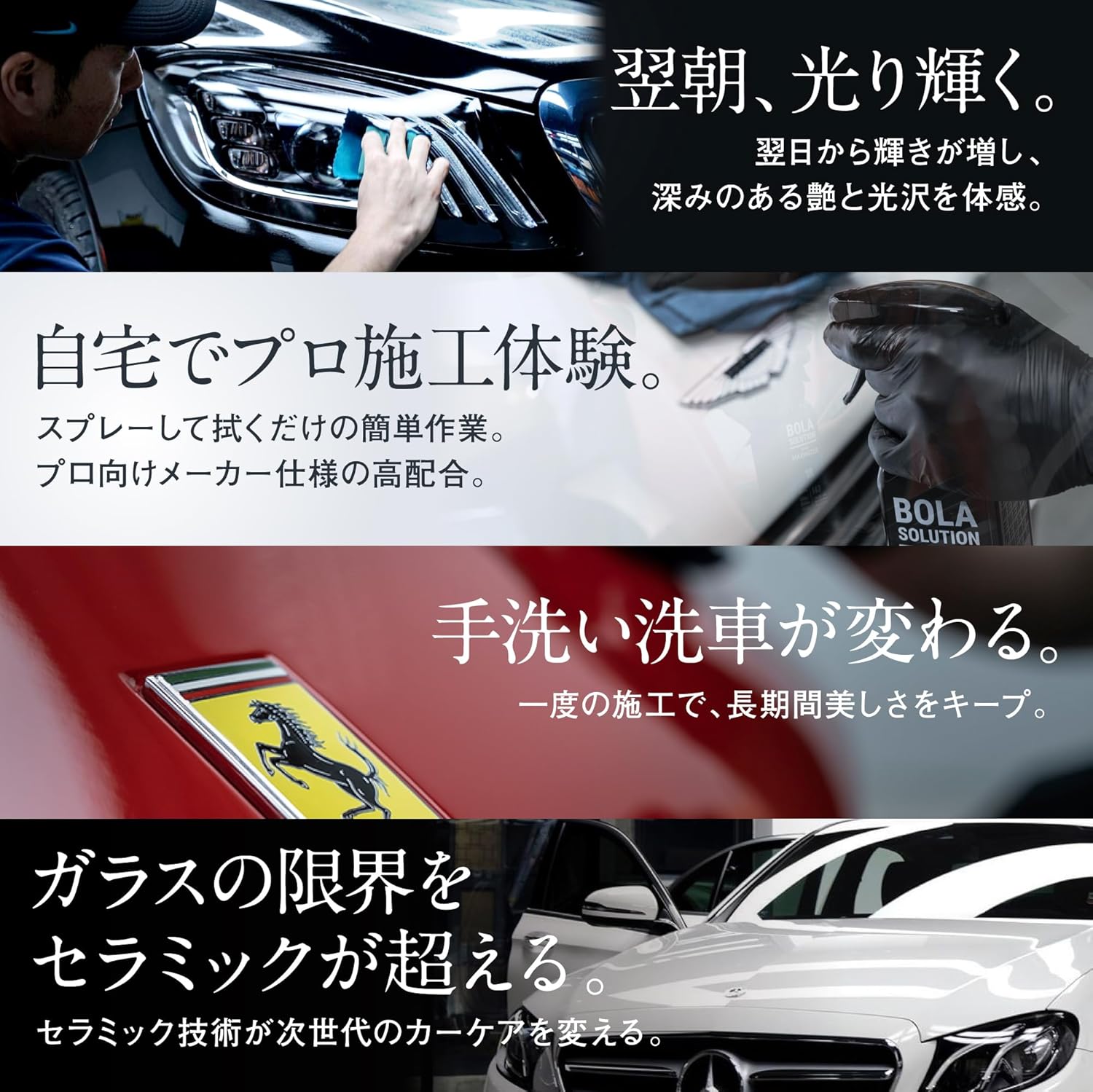 車用セラミックコーティング剤 500ml 日本正規品 洗車用品 ボラソリューション P17