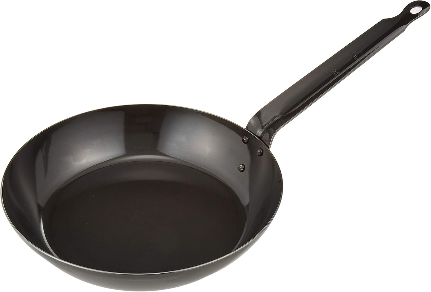 業務用 IH対応 鉄フライパン 24cm 厚板黒皮仕様・高熱伝導