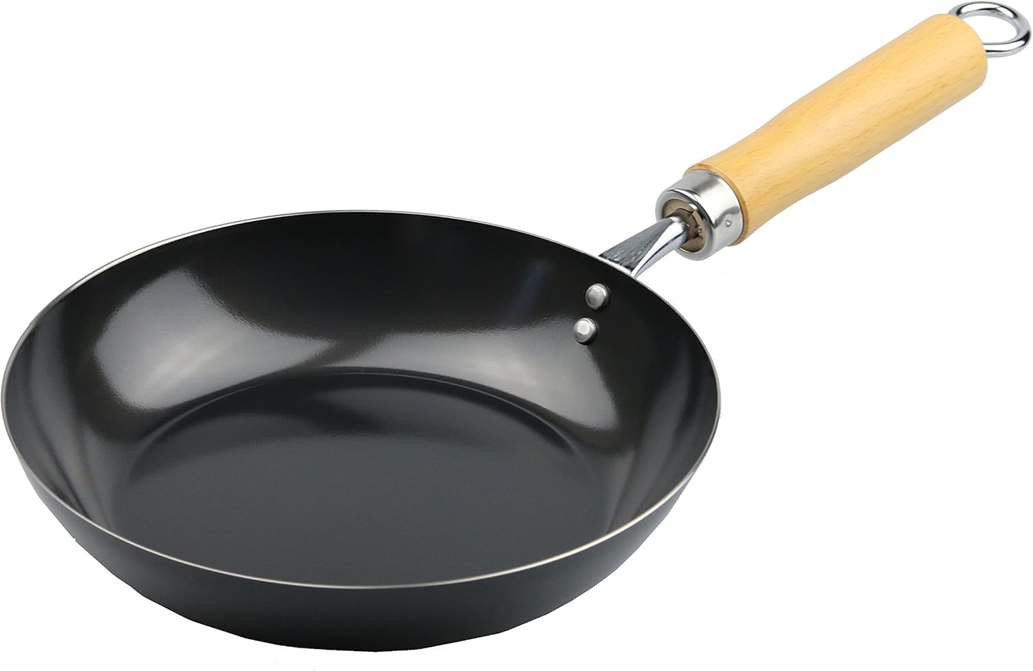 IH対応 燕三条製 20cm 鉄製フライパン ブラック