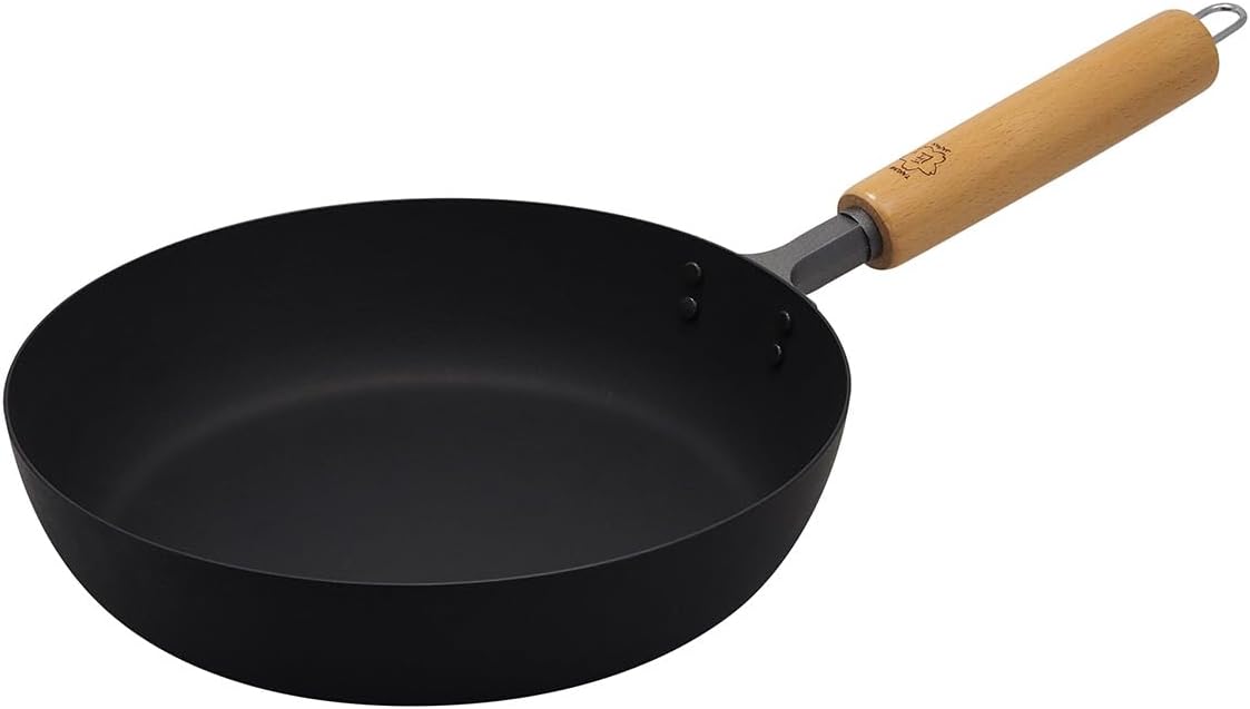 IH対応 鉄製 24cm マグマプレート フライパン - 凹凸加工でこびりつきにくい