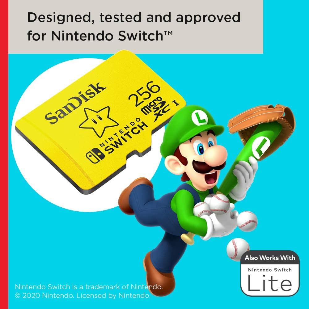 Nintendo公式ライセンス 256GB MicroSDXCメモリーカード海外パッケージ品