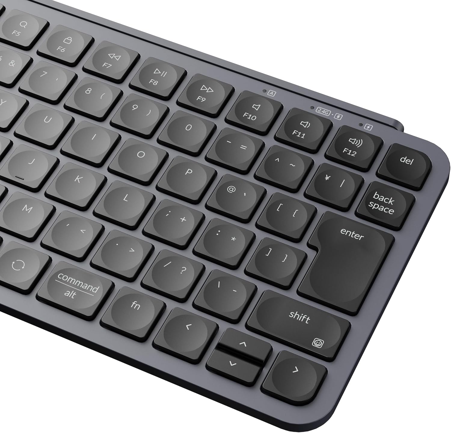 ウルトラスリムワイヤレスキーボード Keychron B1 Pro - ZMKカスタマイズ, シザースイッチ, Mac/Windows/Linux対応, スペースグレー (JISレイアウト)