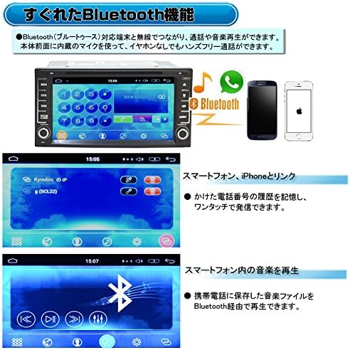 トヨタ・ダイハツ専用7インチワイドDVDプレーヤー Android9.0ナビ内蔵 Bluetooth・WiFi対応