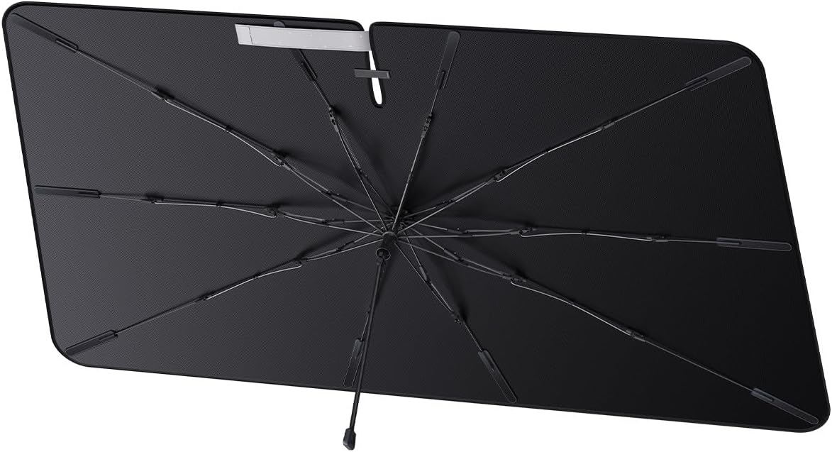 新型トヨタシエンタ10系専用サンシェード 傘型 UVカット 遮光 遮熱 約10cm露先折れ スエード収納袋付き