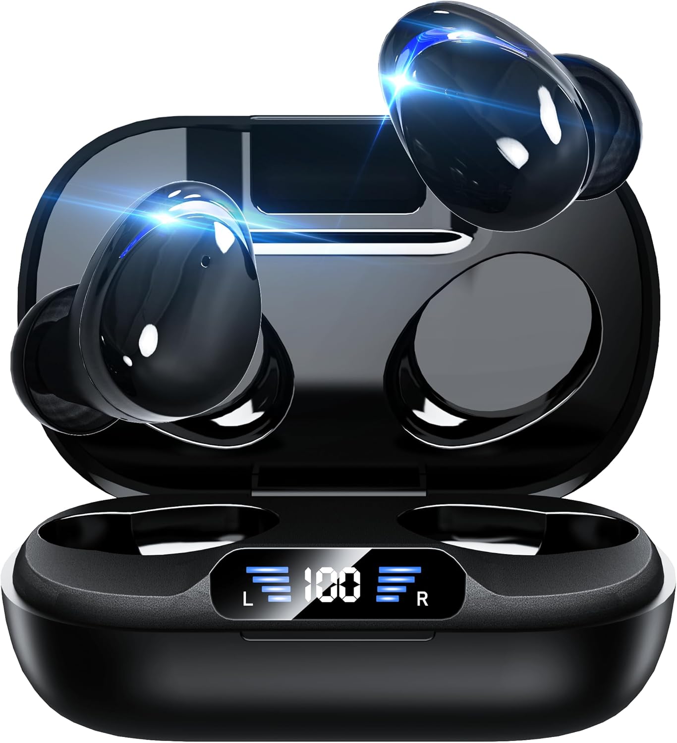 2025年新設計 Bluetooth 5.4 ワイヤレスイヤホン Hi-Fi音質 ENCノイズキャンセリング IPX7防水 片耳/両耳対応