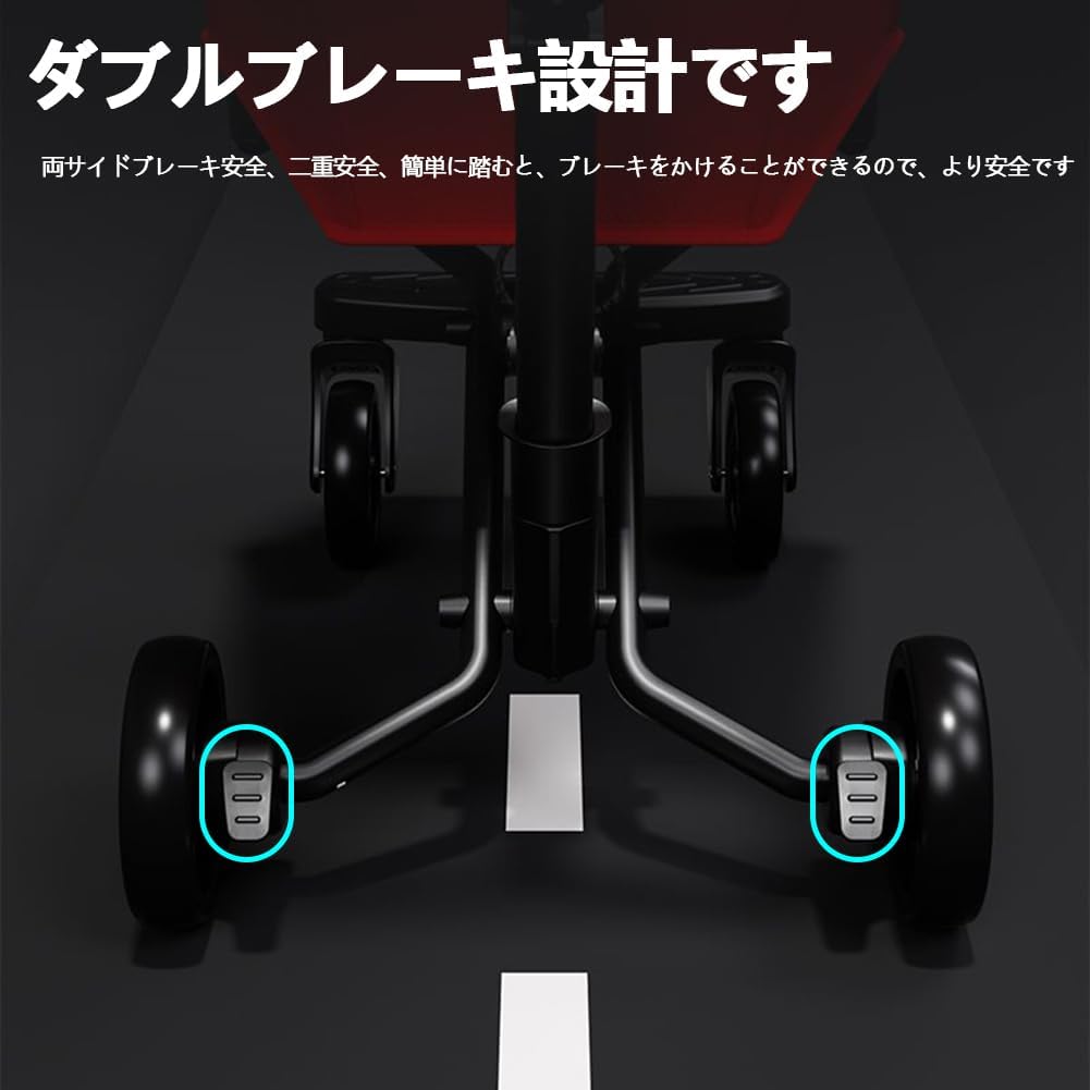 新生児対応 軽量コンパクト B型ベビーカー 大型タイヤ・日よけカバー付き