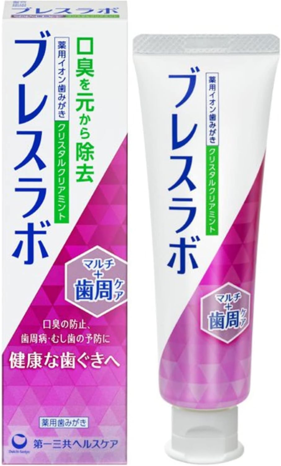 口臭ケア薬用歯磨き粉 クリスタルクリアミント 90g 【医薬部外品】