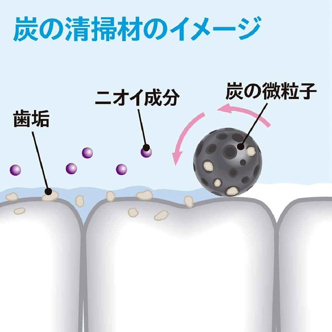 炭配合口臭予防歯磨き粉 フルーティクリアミント100g×3個