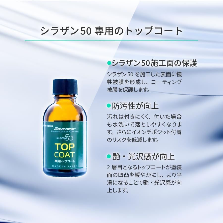 シラザン50 自動車用ガラスコーティング剤 トップコート付き