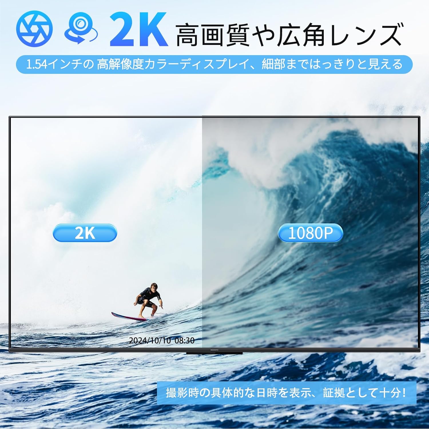 【小型ビデオカメラ 1.54インチ 180度回転レンズ USBカードリーダー付き 自撮り対応】