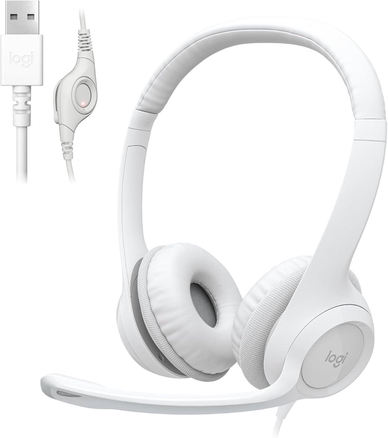 ノイズキャンセリング USB接続ヘッドセット H390rOW - ホワイト - テレワーク・Web会議用