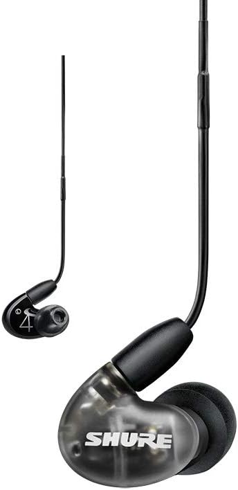 SHURE AONIC 4 有線イヤホン マイク付き ブラック 高遮音性 カナル型 プロ仕様【国内正規品・2年保証】