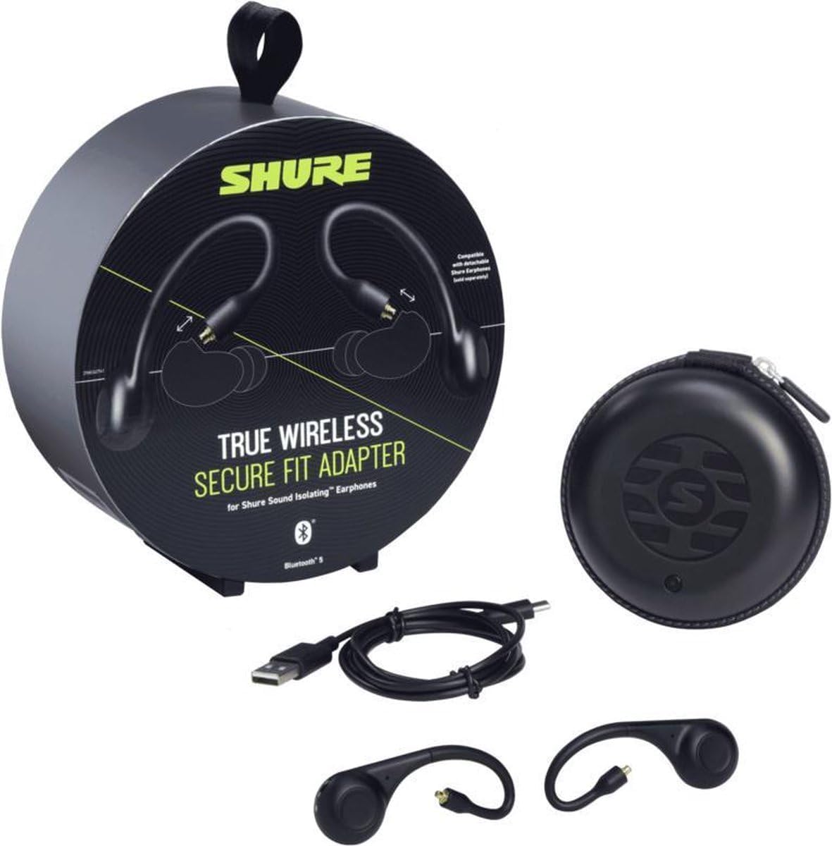 SHURE 完全ワイヤレス・セキュアフィット・アダプター RMCE-TW1 ブラック【外音取り込み/マイク付/Bluetooth 5.0】