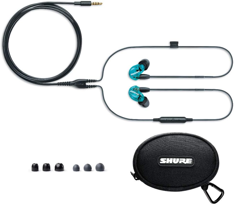 SHURE イヤホン SE215SPE-B+UNI-A マイク・リモコン付き トランスルーセントブルー【国内正規品/メーカー保証2年】
