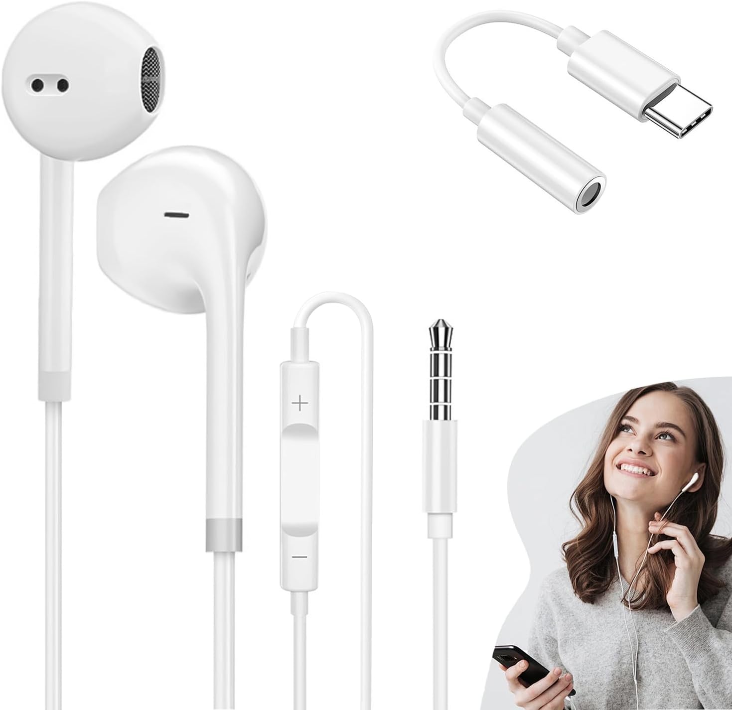 有線イヤホン HIFI音質 重低音 ノイズキャンセリング マイク付き 3.5mmジャック استخدم للحصول على صوت نقى