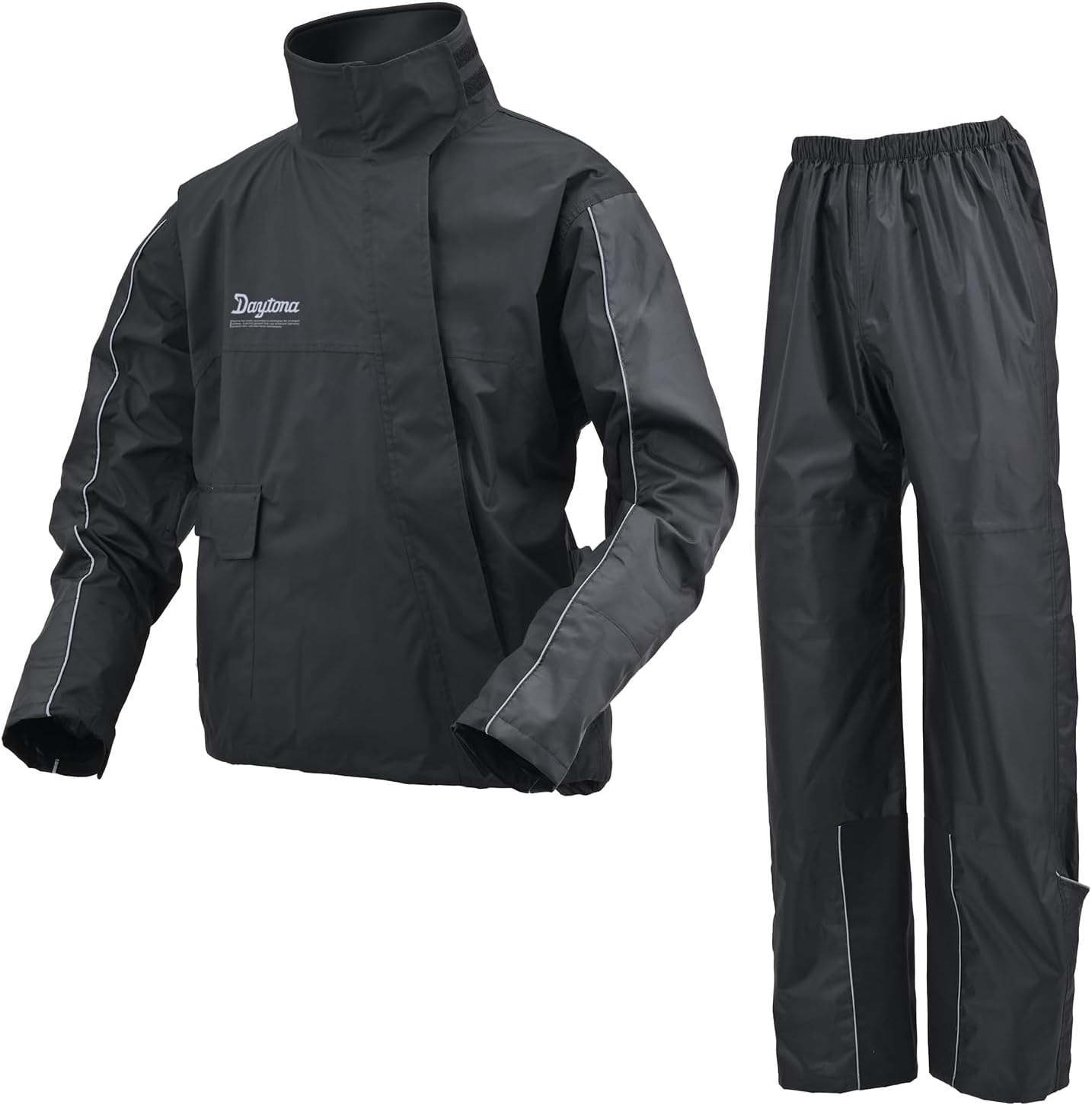 メンズ ハイパフォーマンス防水レインウェア 上下セット 20,000mm DR-001 ブラック 2XL