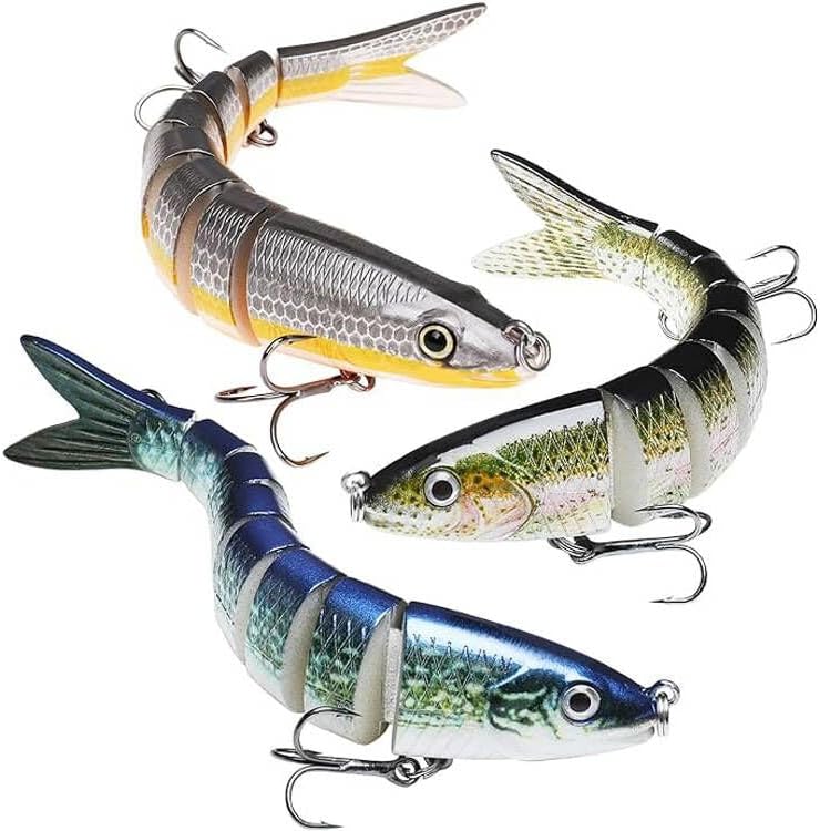 シーバス釣り用ビッグベイトルアー3本セット（14cm/26g、収納ケース付き）