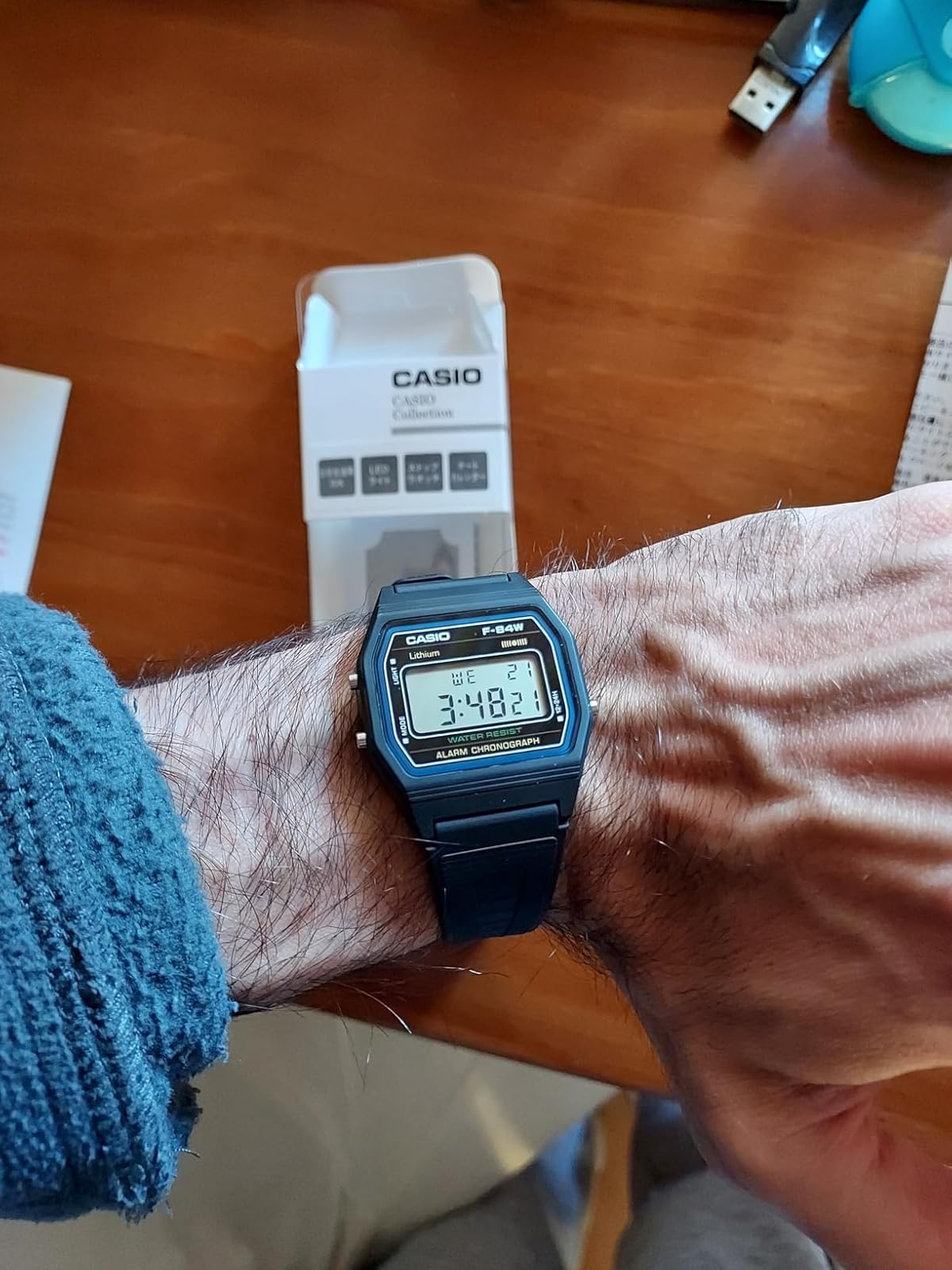 メンズ ブラック カシオ コレクション 腕時計 F-84W-1QJH