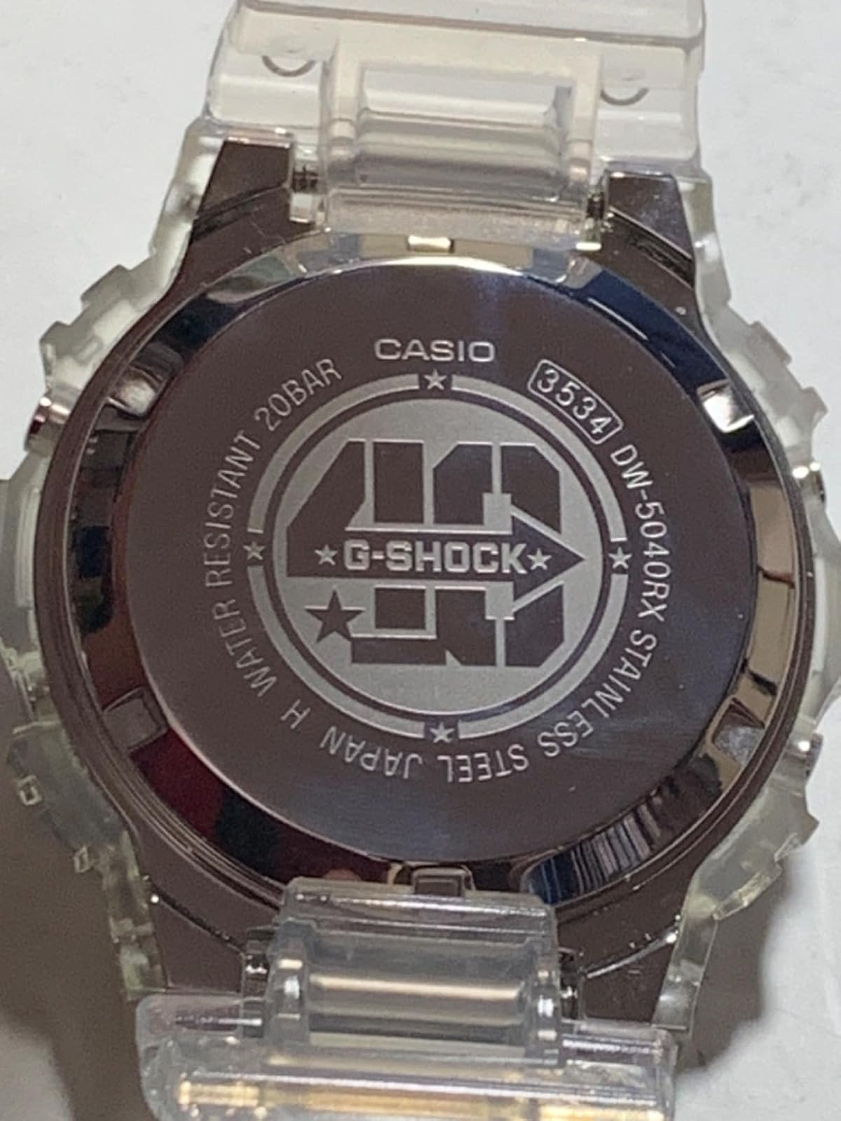 40周年記念 メンズ G-SHOCK クリア 腕時計 DW-5040RX-7JR【国内正規品】