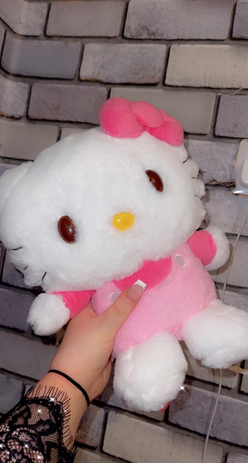 サンリオ ハローキティ ぬいぐるみ Lサイズ（ピンク、44×36.5×26cm）