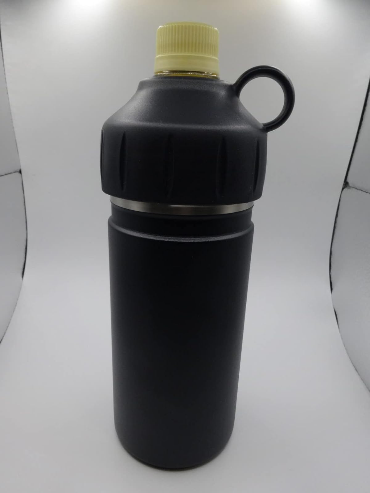 保冷保温ペットボトルホルダー 500ml/600ml兼用 真空二重構造 ブラック AZ-5093