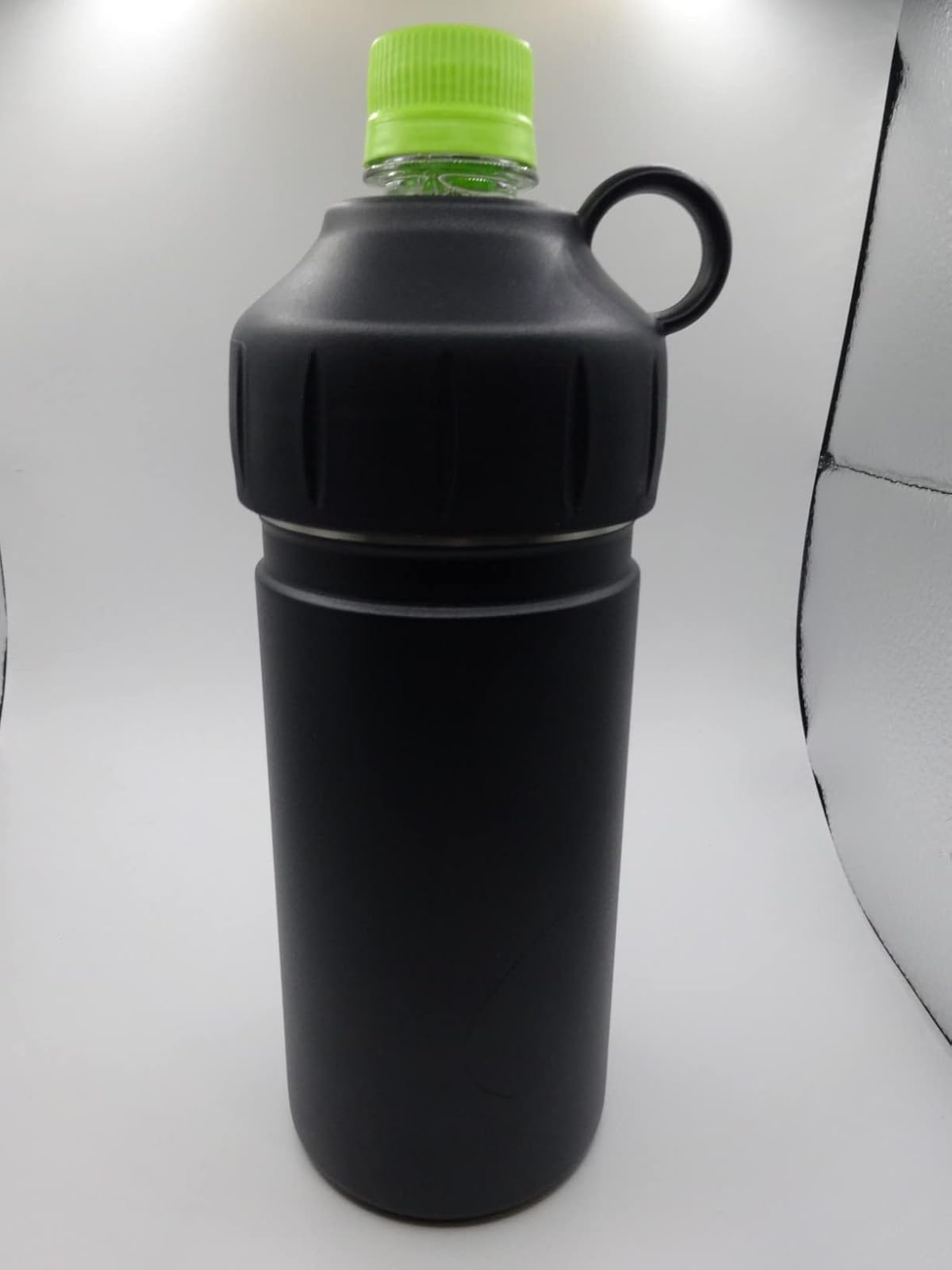 保冷保温ペットボトルホルダー 500ml/600ml兼用 真空二重構造 ブラック AZ-5093