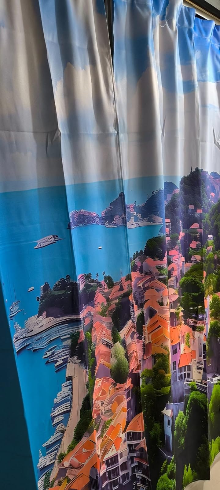 遮光・UVカット両開きカーテン 断熱おしゃれデザイン 2枚組 200x100cm CL0816XL