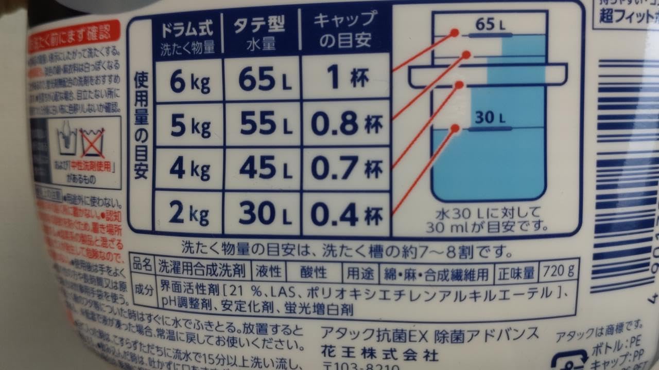 アタック 除菌アドバンス 洗濯洗剤 720g