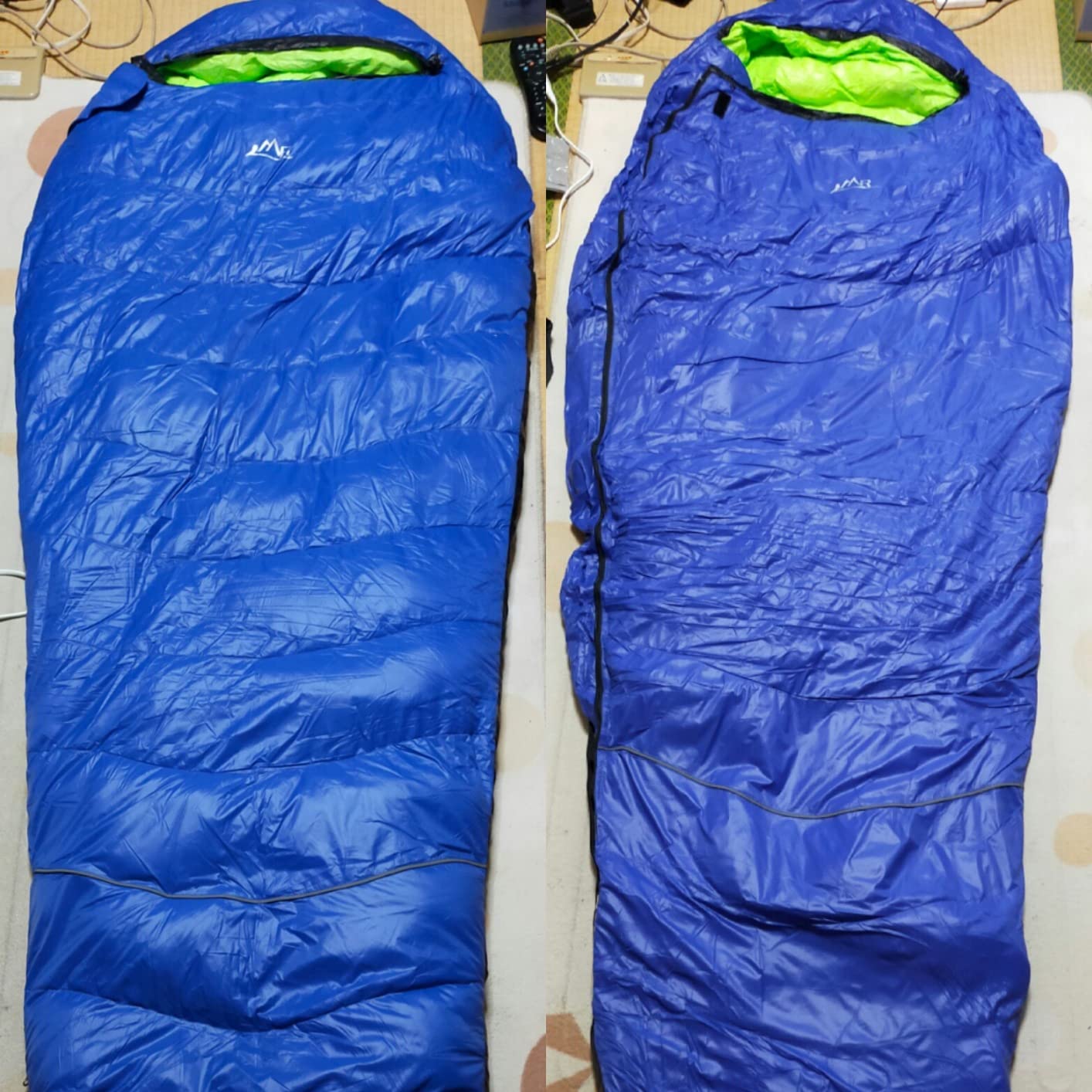 高級ダウンシュラフ マミー型 軽量 防水 - アウトドア向け【最低使用温度-25℃】
