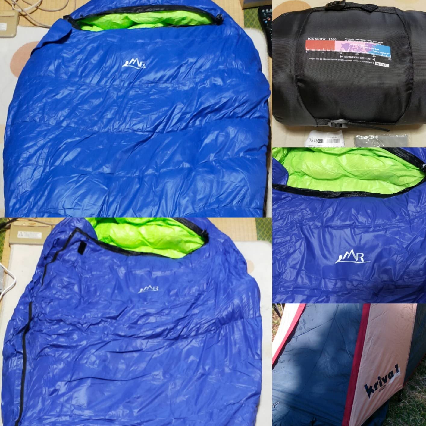 高級ダウンシュラフ マミー型 軽量 防水 - アウトドア向け【最低使用温度-25℃】