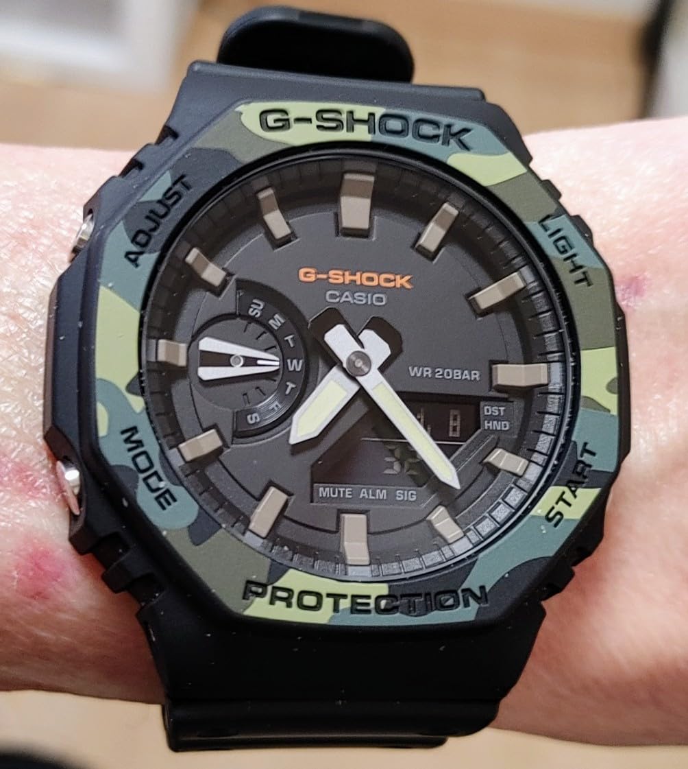 メンズアナデジ腕時計 カシオ G-SHOCK GA-2100-1A ブラック ネオブライト カーボンコアガード