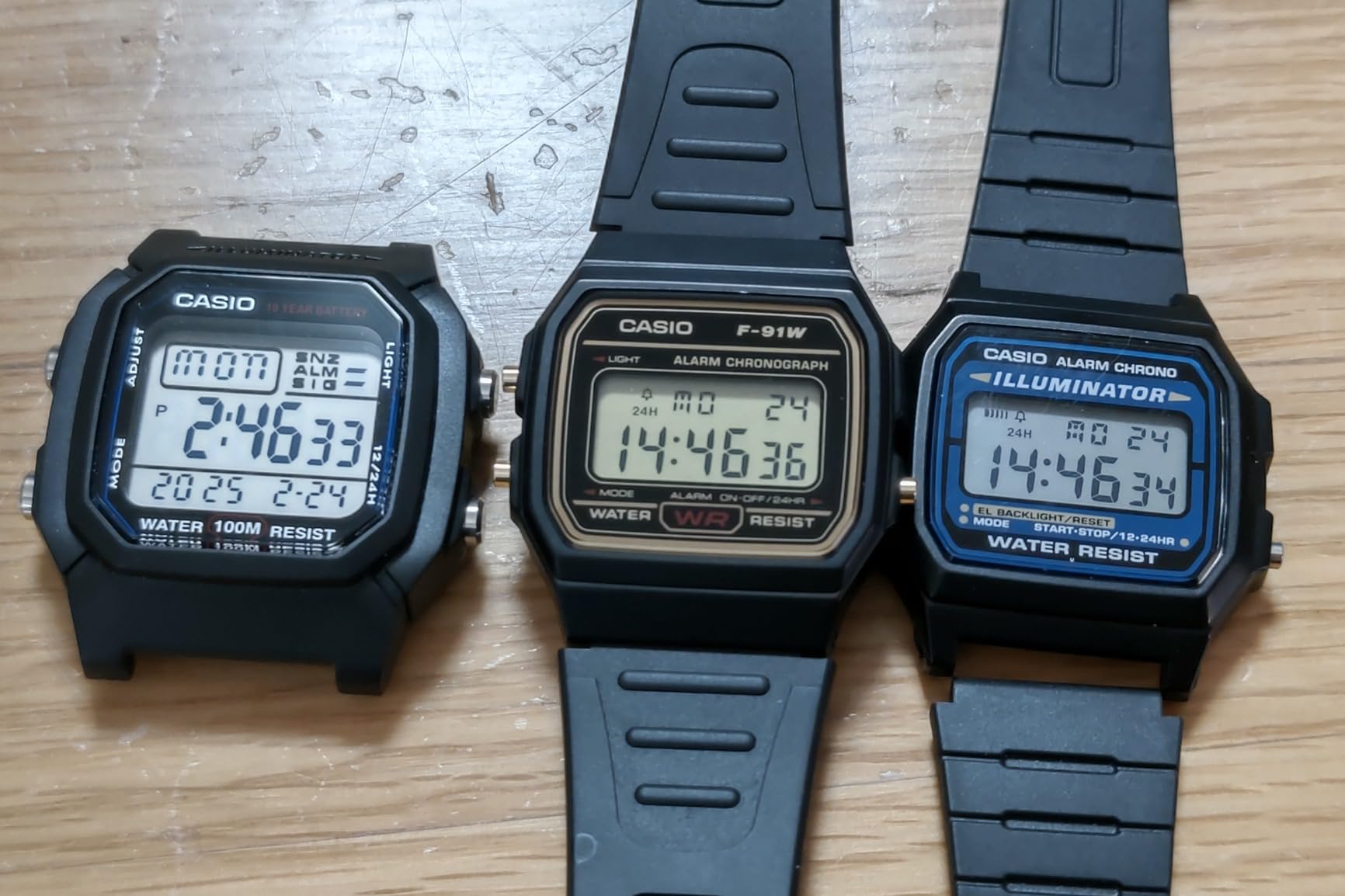 メンズ ブラック カシオ コレクション 腕時計 F-105W-1AWJH