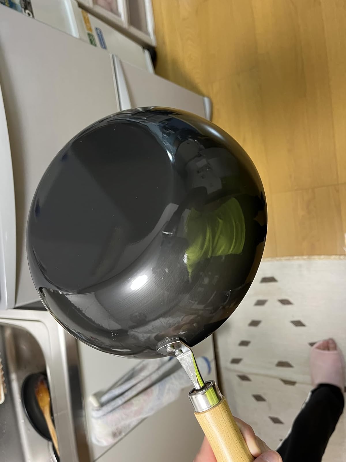 IH対応 燕三条製 20cm 鉄製フライパン ブラック