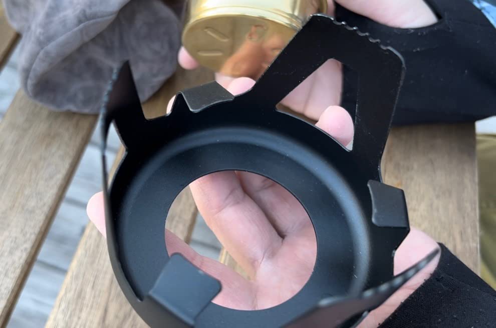 アウトドア向け軽量コンパクトアルコールストーブ バーナー[ブラック]