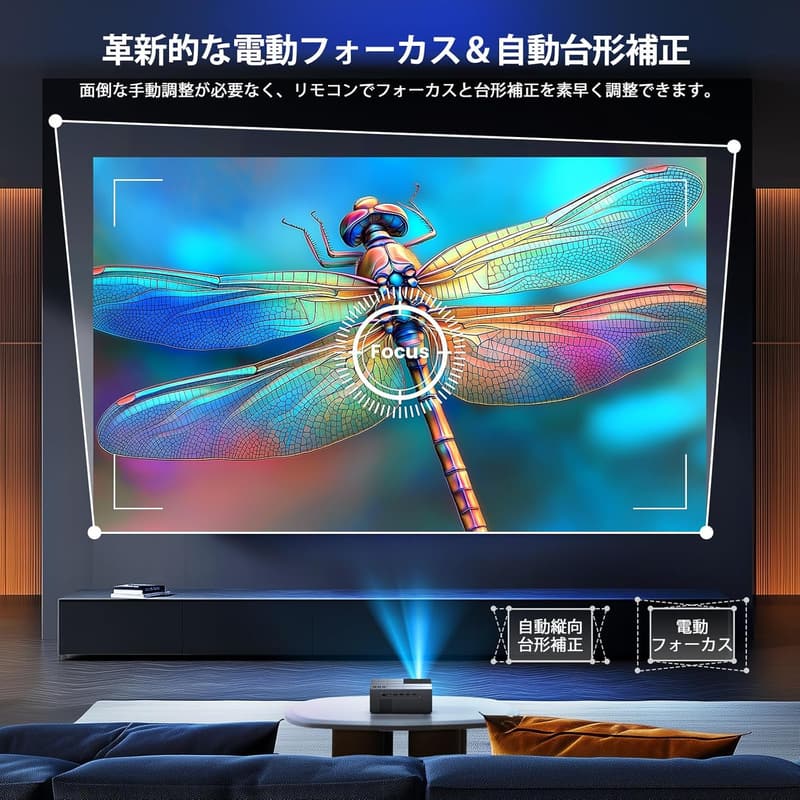 【クリスマスギフト】YOWHICK 28000LM高輝度小型プロジェクター WiFi6・4K対応・低騒音・100インチスクリーン付き・家庭用・ビジネス用