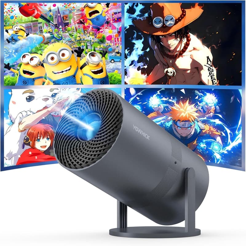 家庭用プロジェクター【Android TV・270°回転・1080P・Wi-Fi6】Bluetooth5.3・HiFiスピーカー内蔵・自動台形補正・50%ズーム機能