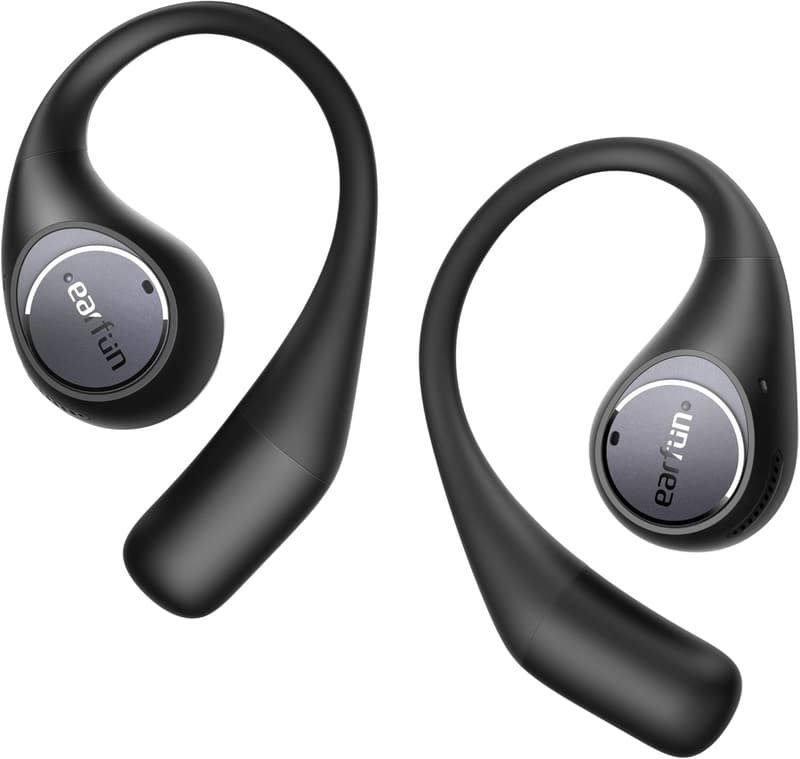 【2025年VGP金賞受賞】EarFun OpenJump 耳掛け型Bluetoothイヤホン・最大42時間連続再生・IPX7防水・ランニング対応【PSE認証】(ブラック)