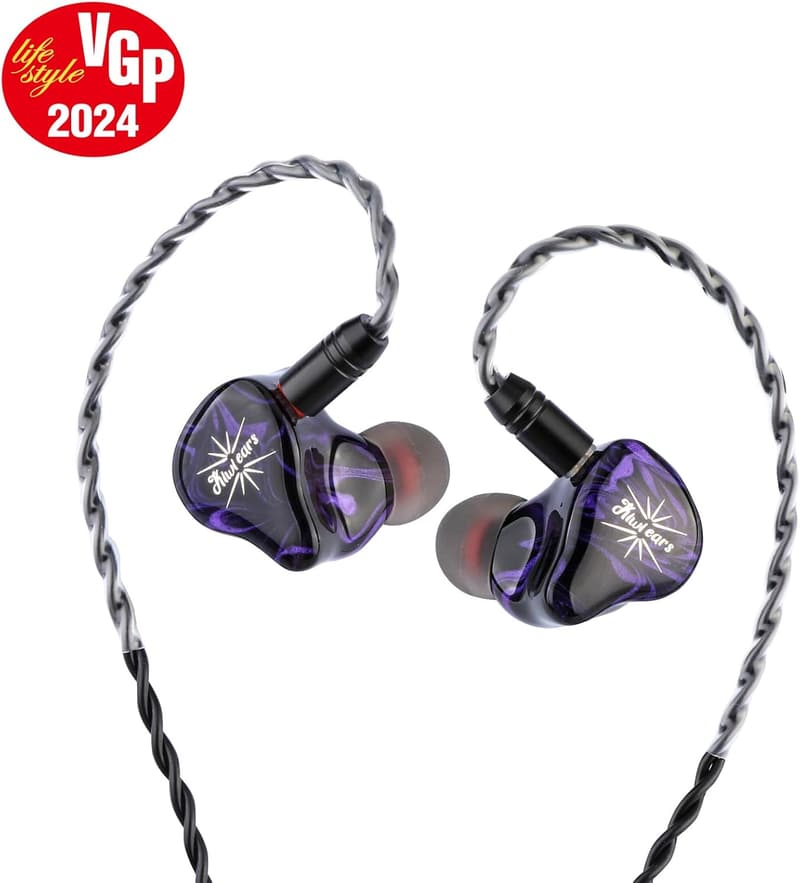 ハイブリッド型有線HiFiイヤホン - Linsoul Kiwi Ears Quartet 2DD+2BA、人間工学デザイン、リケーブル可能、3.5mmプラグ、0.78mm2pinコネクタ