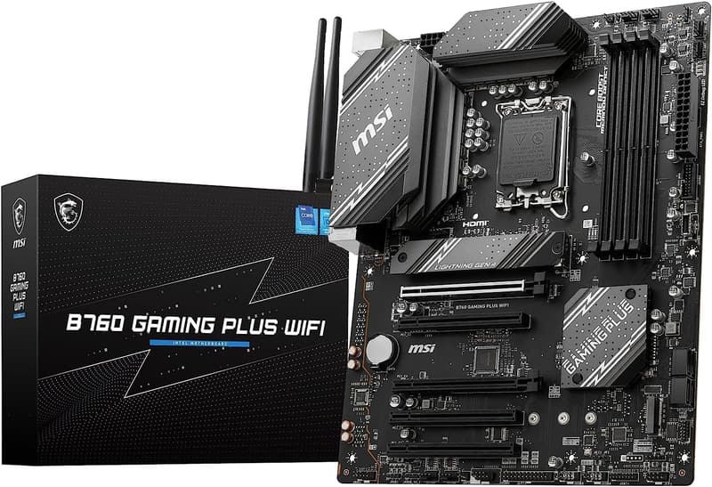 B760 GAMING PLUS WIFI DDR5 マザーボード（ATX、LGA1700、第12/13/14世代CPU対応）