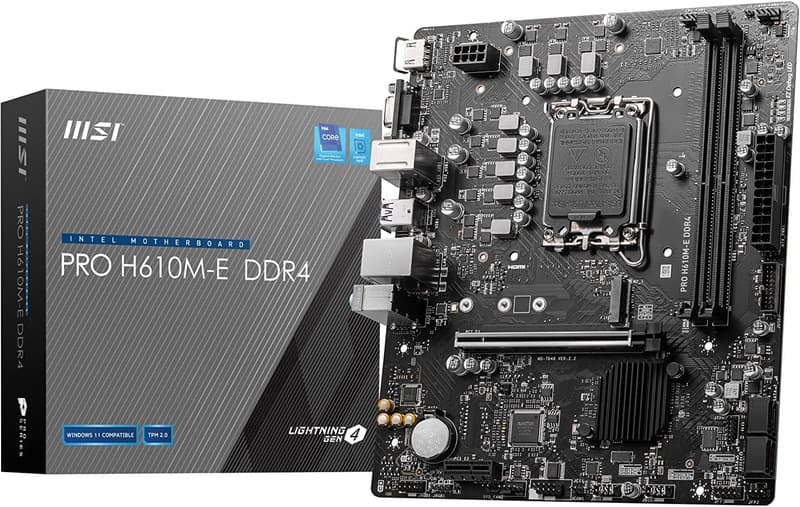 初心者向けIntel LGA1700対応マザーボード MSI PRO H610M-E DDR4 Micro-ATX